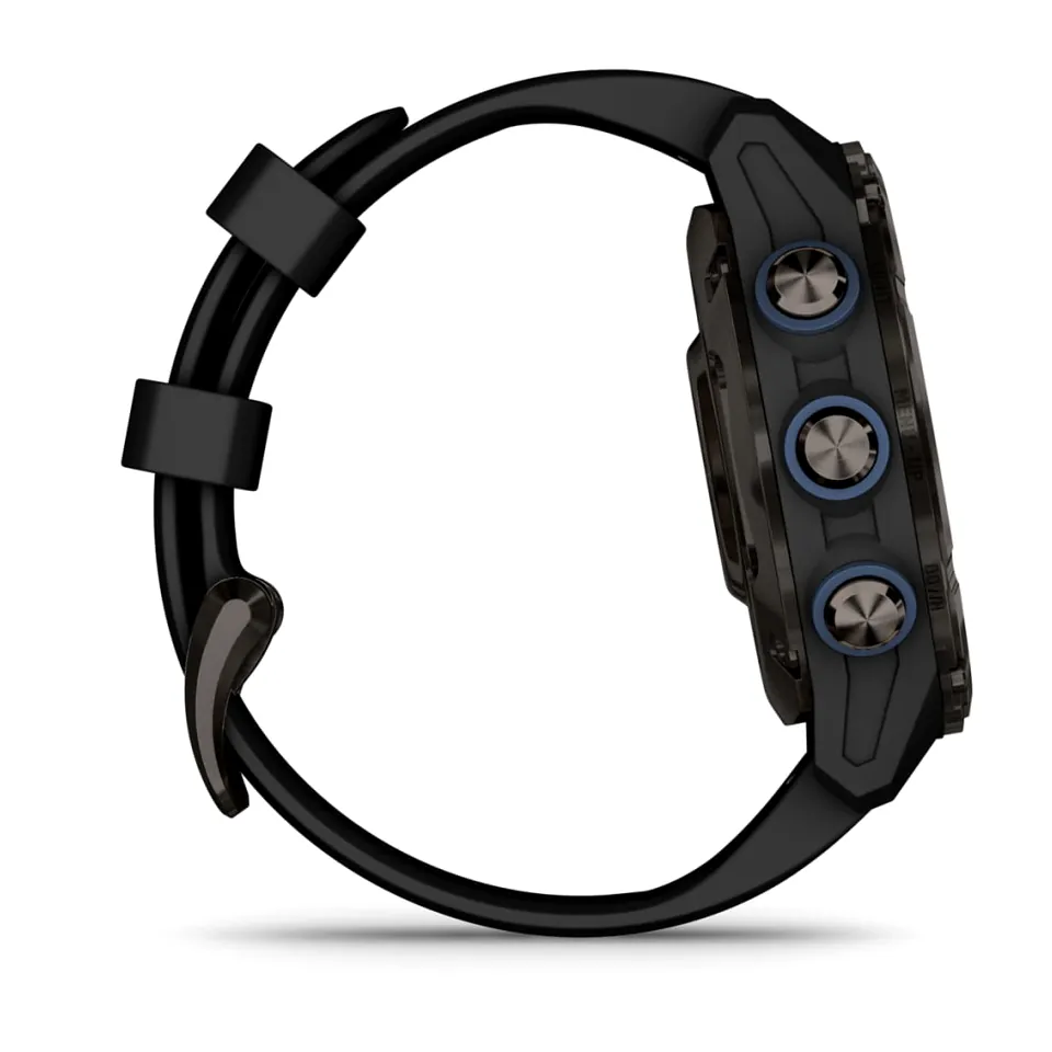 Garmin Descent Mk3i, 43 мм, титановый, угольно-серый, DLC, черный силиконовый ремешок, фото 7 из 7