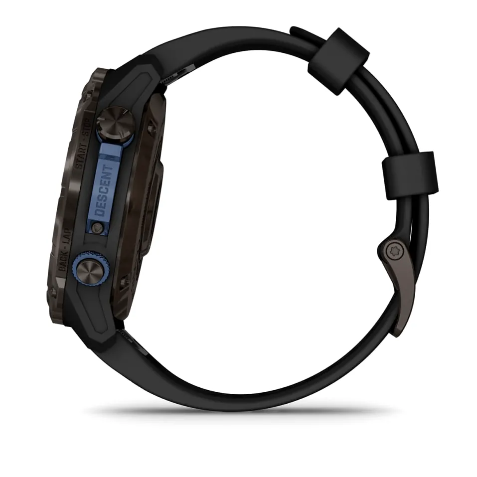 Garmin Descent Mk3i, 51 мм, титановый угольно-серый, DLC, черный силиконовый ремешок, фото 3 из 7