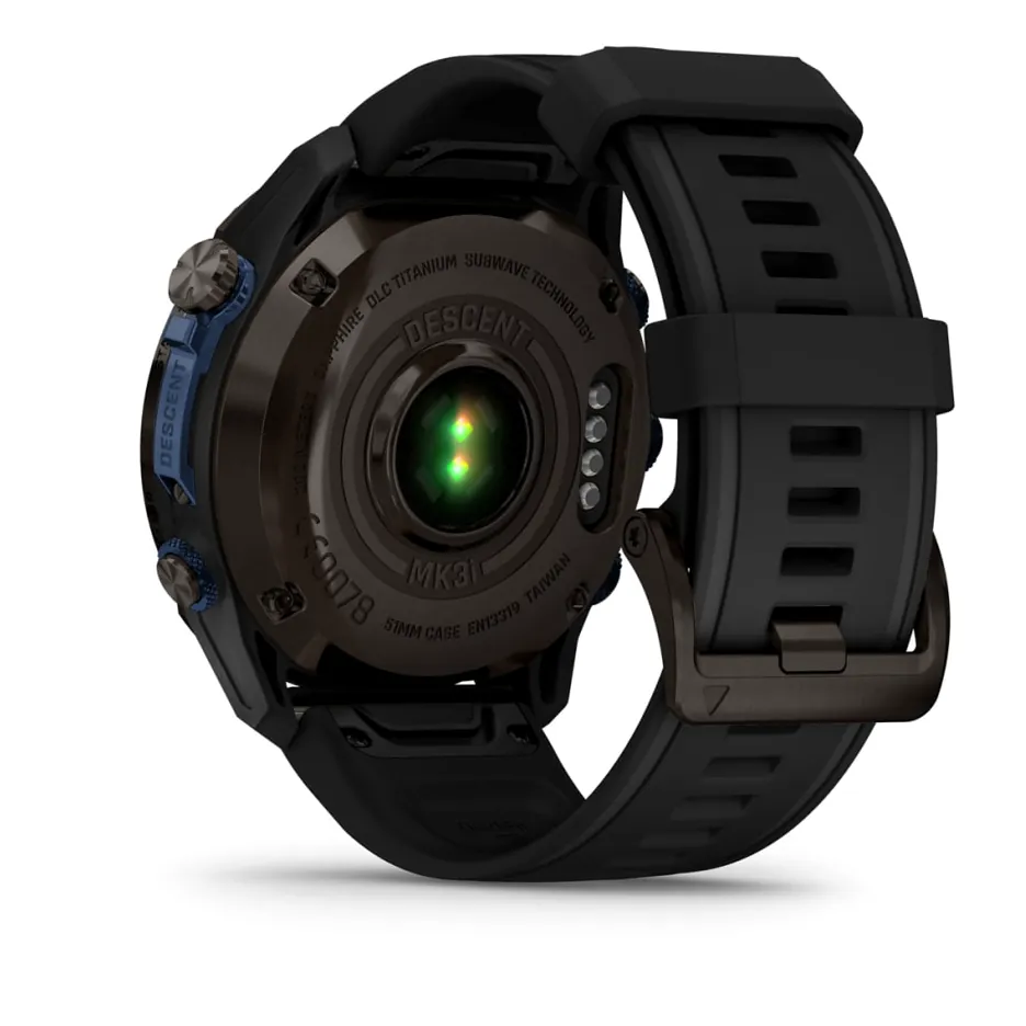 Garmin Descent Mk3i, 51 мм, титановый угольно-серый, DLC, черный силиконовый ремешок, фото 6 из 7
