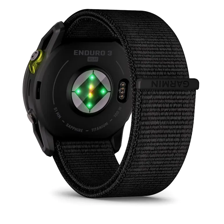 Garmin Enduro 3, С черным титановым безелем DLC, черным нейлоновым ремешком UltraFit, фото 2 из 7