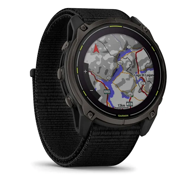 Garmin Enduro 3, С черным титановым безелем DLC, черным нейлоновым ремешком UltraFit, фото 3 из 7