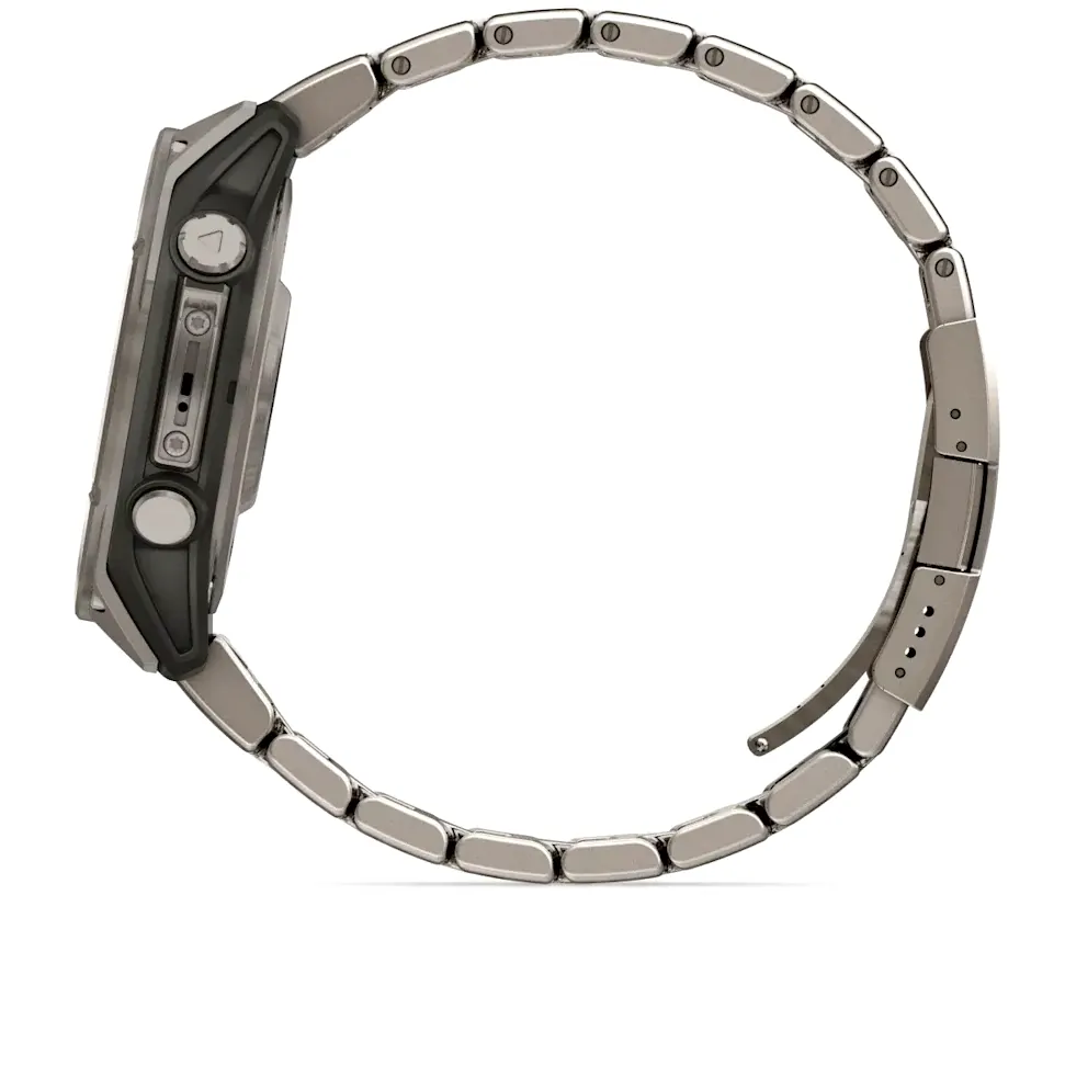 Garmin Fenix 8, 47 мм, AMOLED, Sapphire, Titanium, светло-серый, титановый ремешок, фото 3 из 6