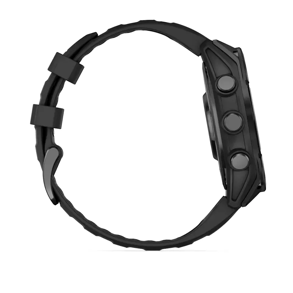 Garmin Fenix 8, 47 мм, AMOLED, серый, черный силиконовый ремешок, фото 7 из 7