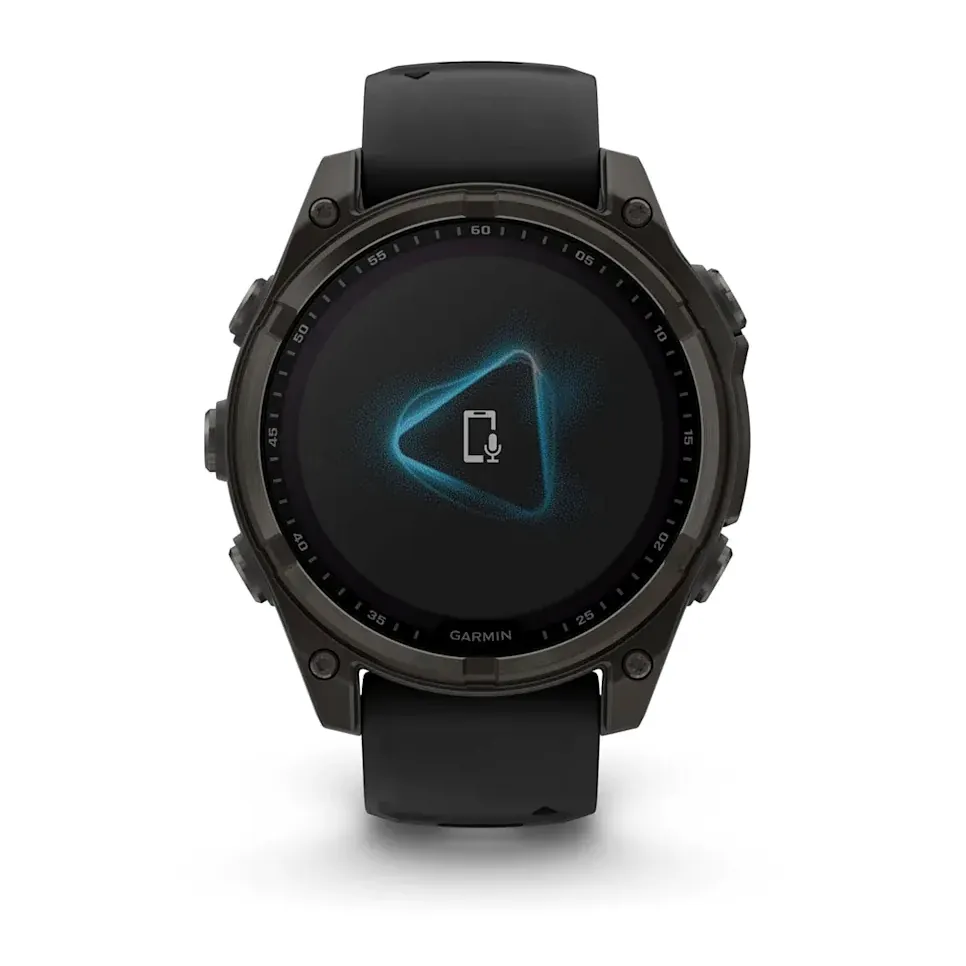 Garmin Fenix 8, 47 мм, Solar, Sapphire, титановый угольно-серый DLC с черным ремешком, фото 2 из 6