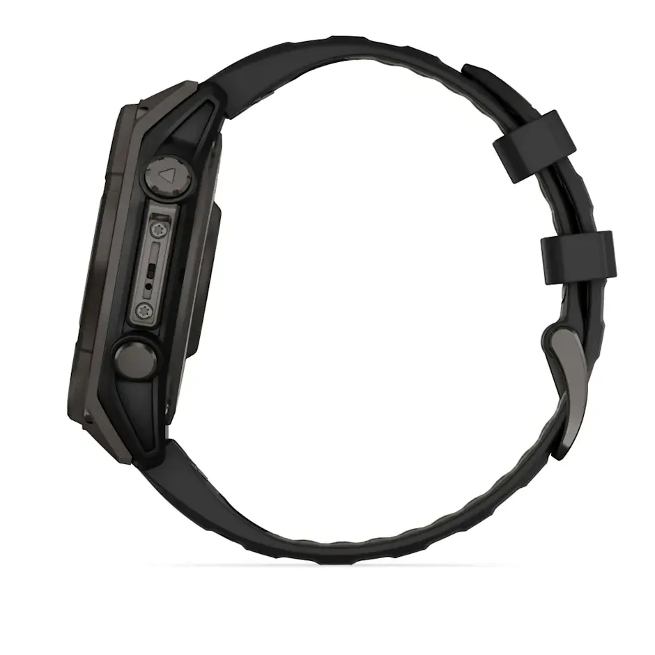 Garmin Fenix 8, 47 мм, Solar, Sapphire, титановый угольно-серый DLC с черным ремешком, фото 3 из 6