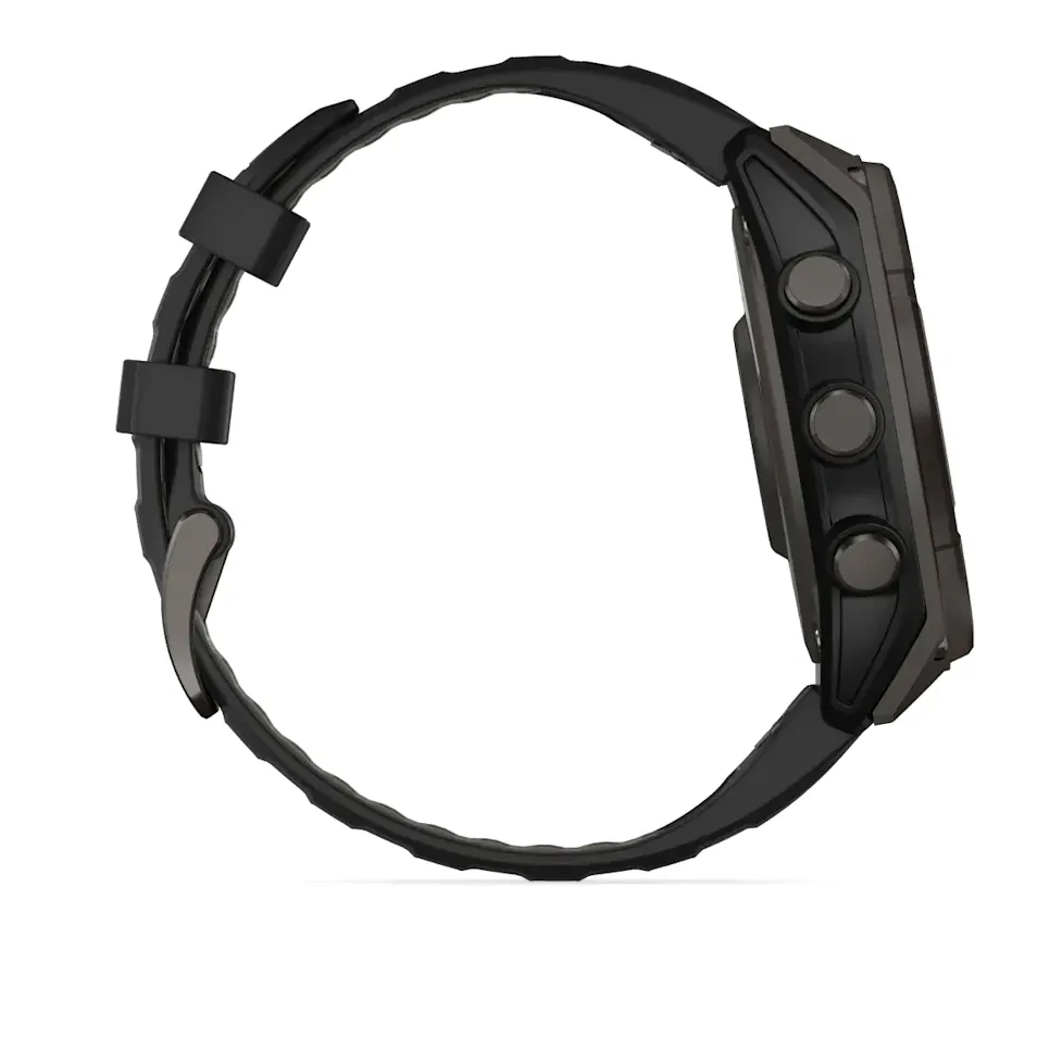 Garmin Fenix 8, 47 мм, Solar, Sapphire, титановый угольно-серый DLC с черным ремешком, фото 4 из 6