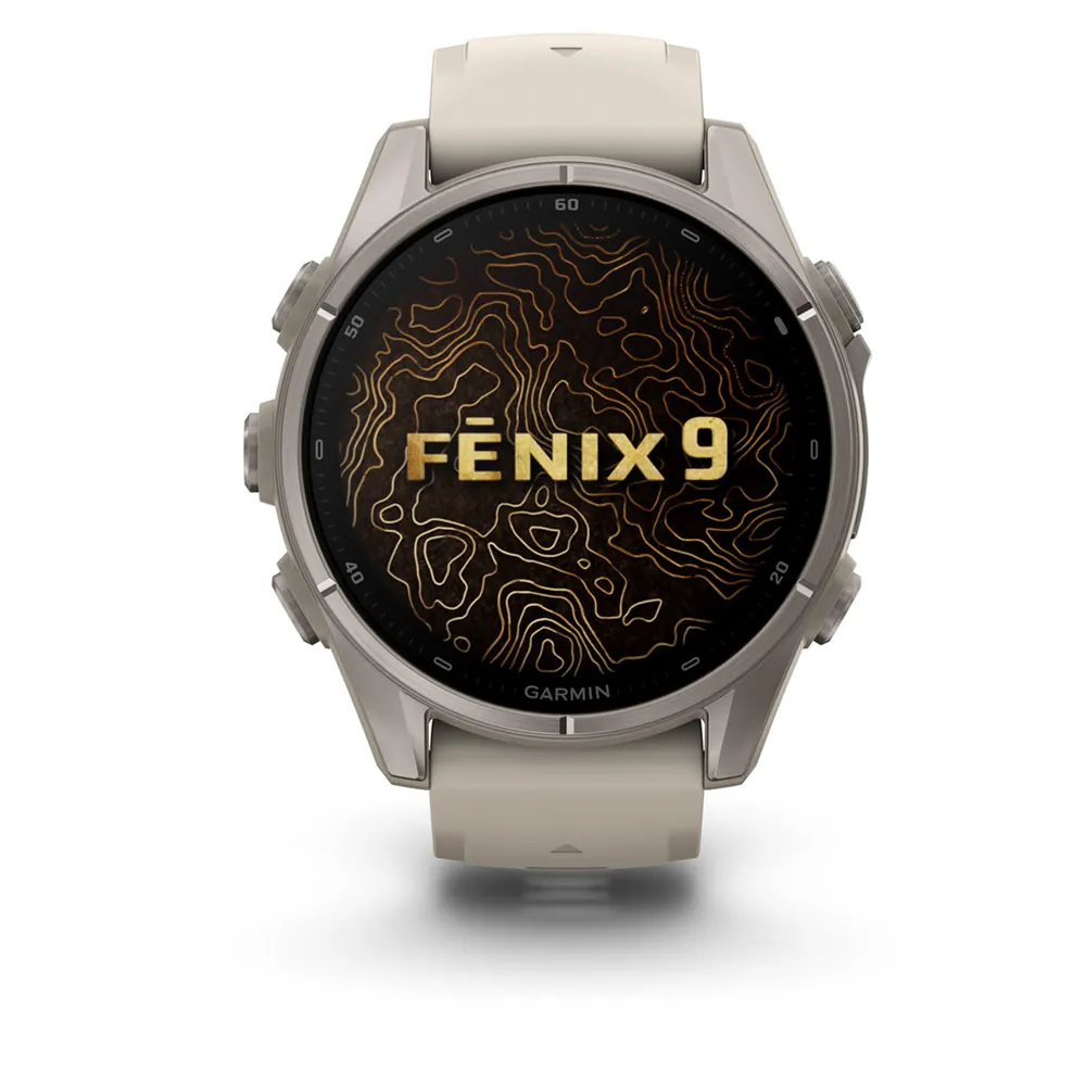 Garmin Fenix 9, 43 мм, титановый, туманно-серый силиконовый ремешок, фото 3 из 8