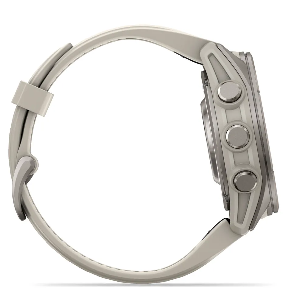 Garmin Fenix 9, 43 мм, титановый, туманно-серый силиконовый ремешок, фото 4 из 8