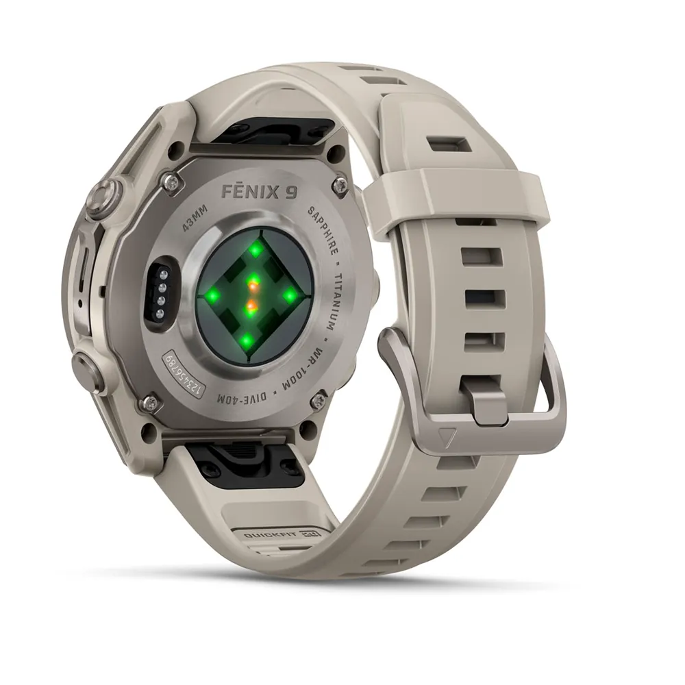 Garmin Fenix 9, 43 мм, титановый, туманно-серый силиконовый ремешок, фото 8 из 8