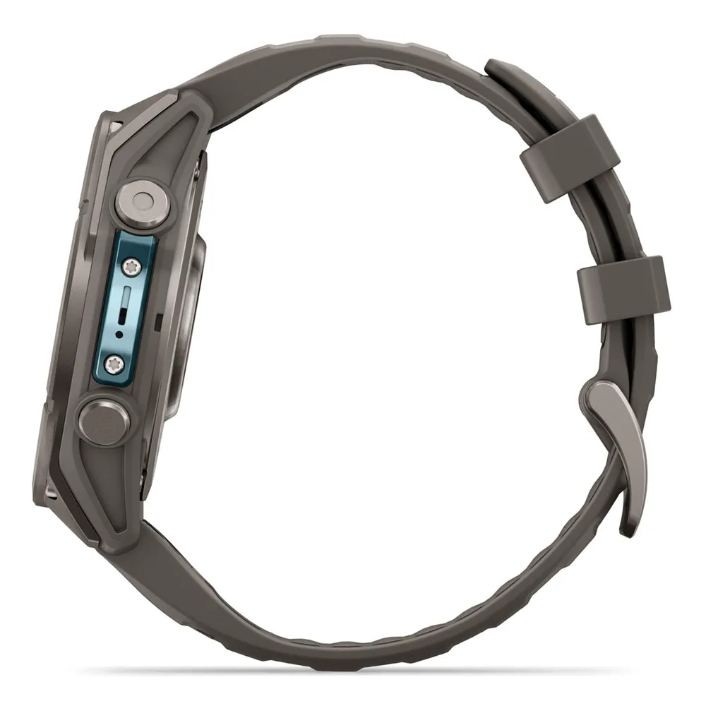 Garmin Fenix 9, 47 мм, титановый, пепельно-серый силиконовый ремешок, фото 3 из 7