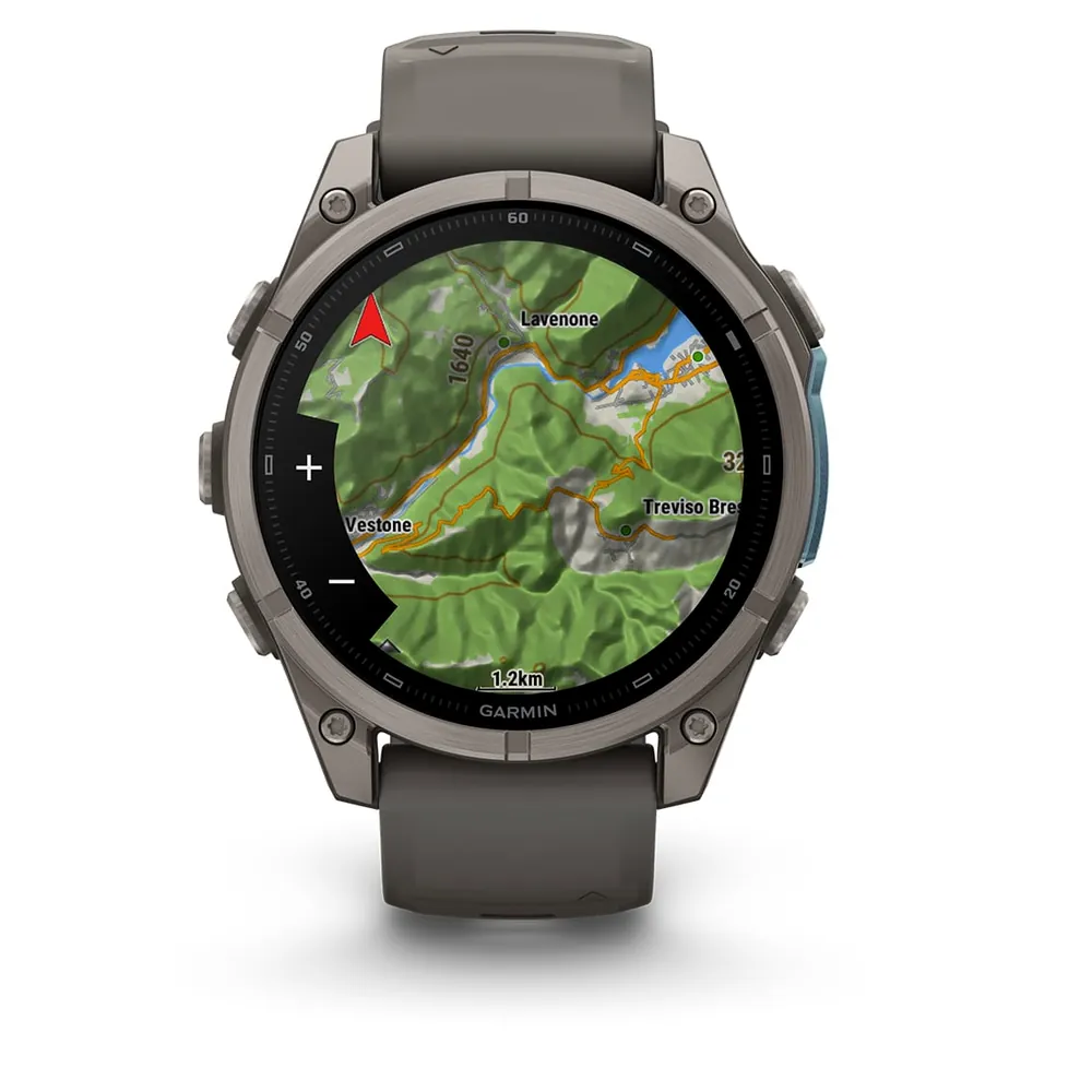 Garmin Fenix 9, 47 мм, титановый, пепельно-серый силиконовый ремешок, фото 4 из 7