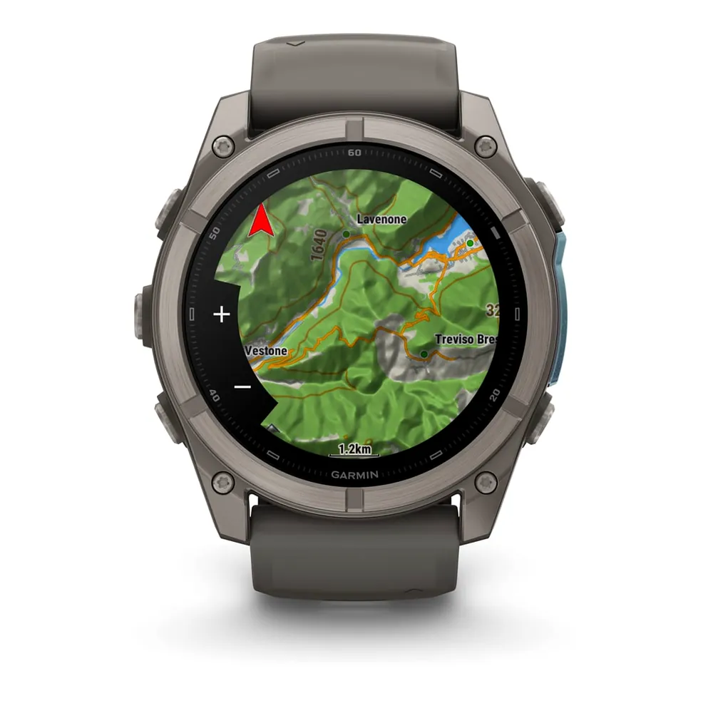 Garmin Fenix 9, 51 мм, титановый, пепельно-серый силиконовый ремешок, фото 4 из 7