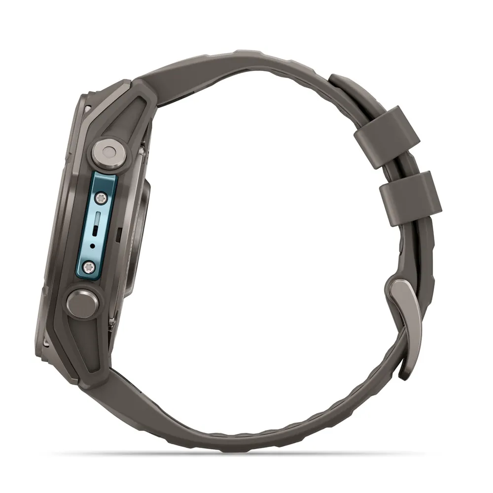 Garmin Fenix 9, 51 мм, титановый, пепельно-серый силиконовый ремешок, фото 5 из 7