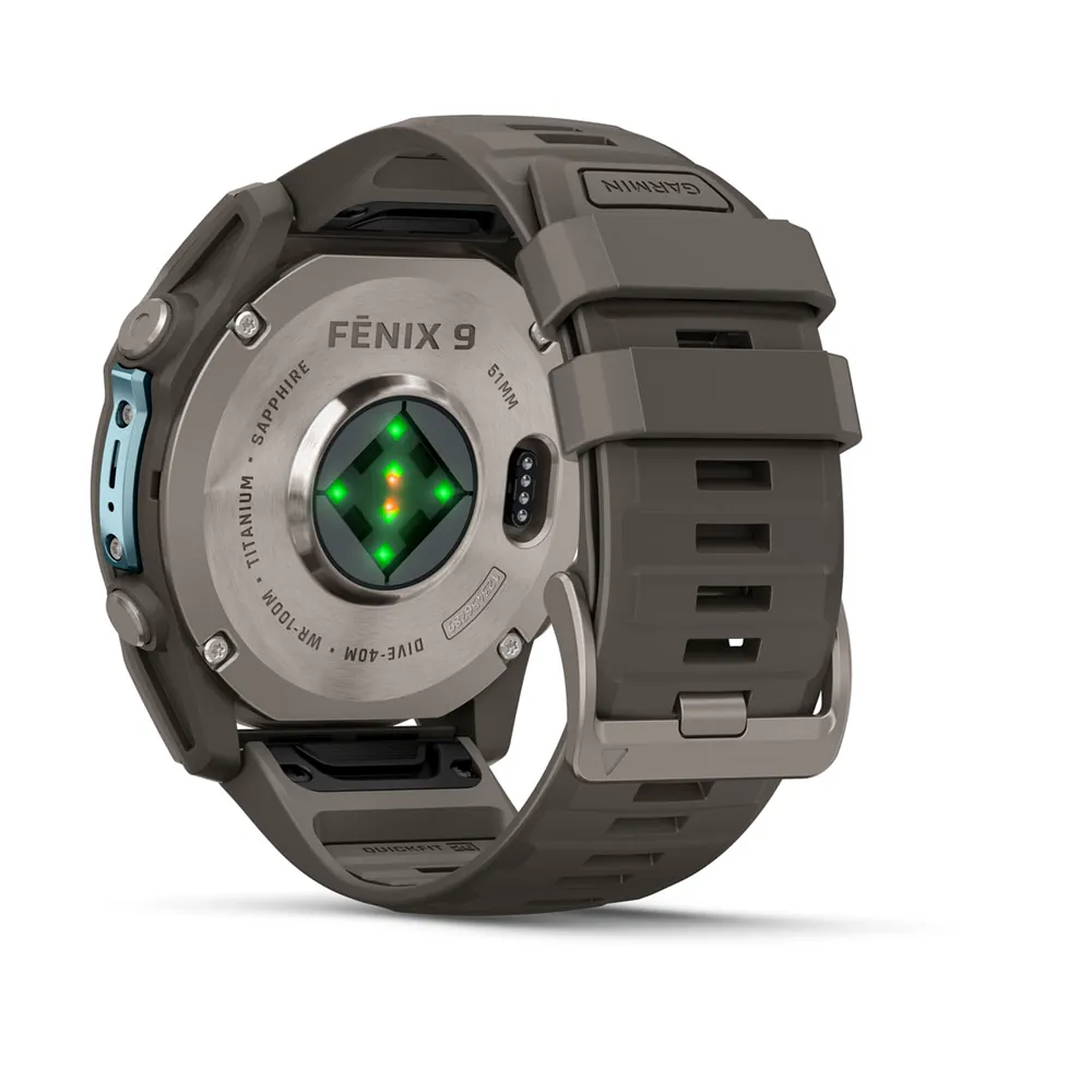 Garmin Fenix 9, 51 мм, титановый, пепельно-серый силиконовый ремешок, фото 7 из 7