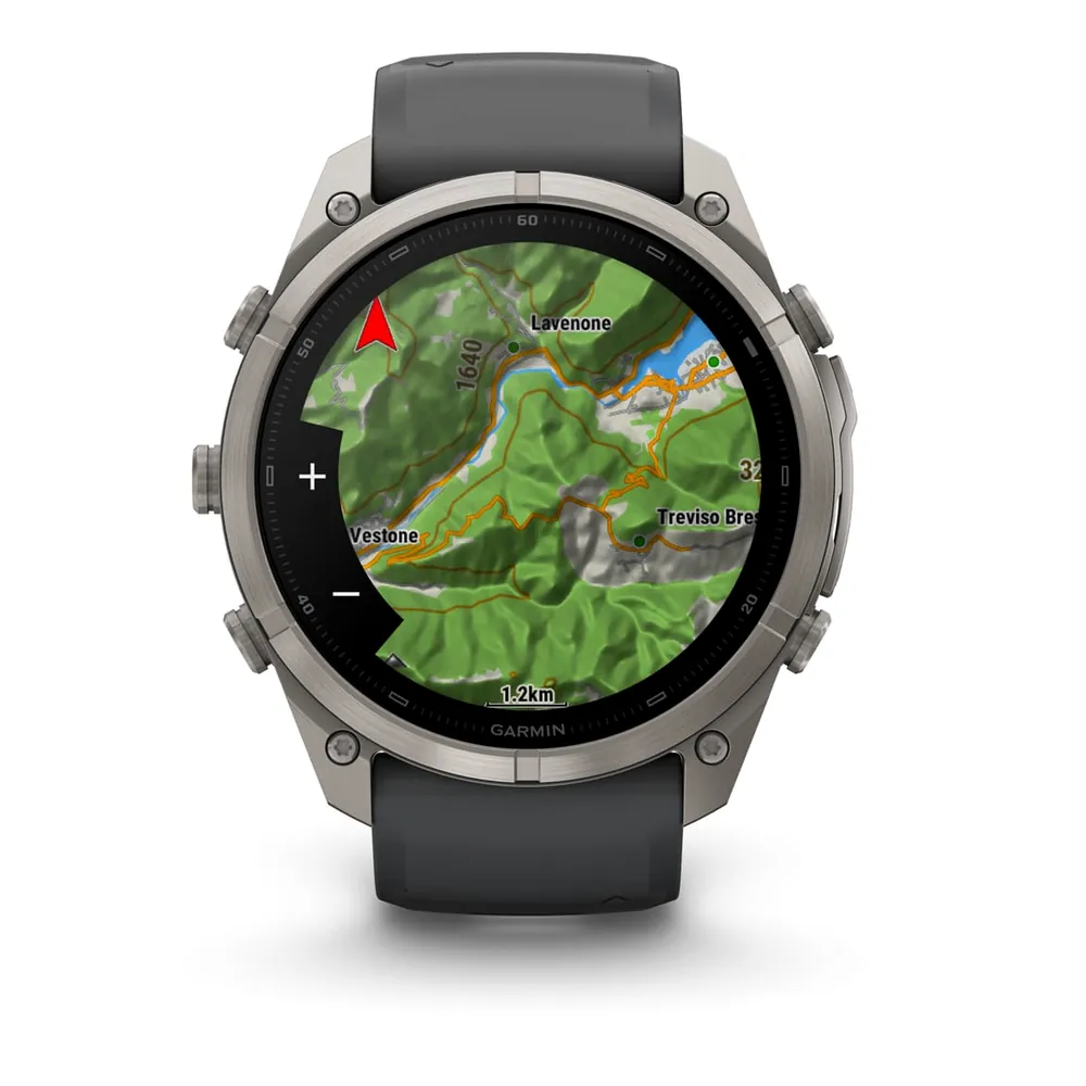 Garmin Fenix 9 Pro, 51 мм, титановый, черный силиконовый ремешок, фото 3 из 8