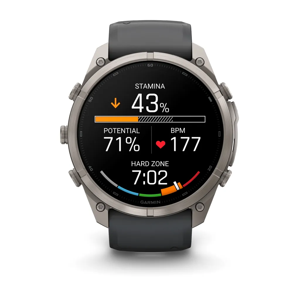 Garmin Fenix 9 Pro, 51 мм, титановый, черный силиконовый ремешок, фото 4 из 8