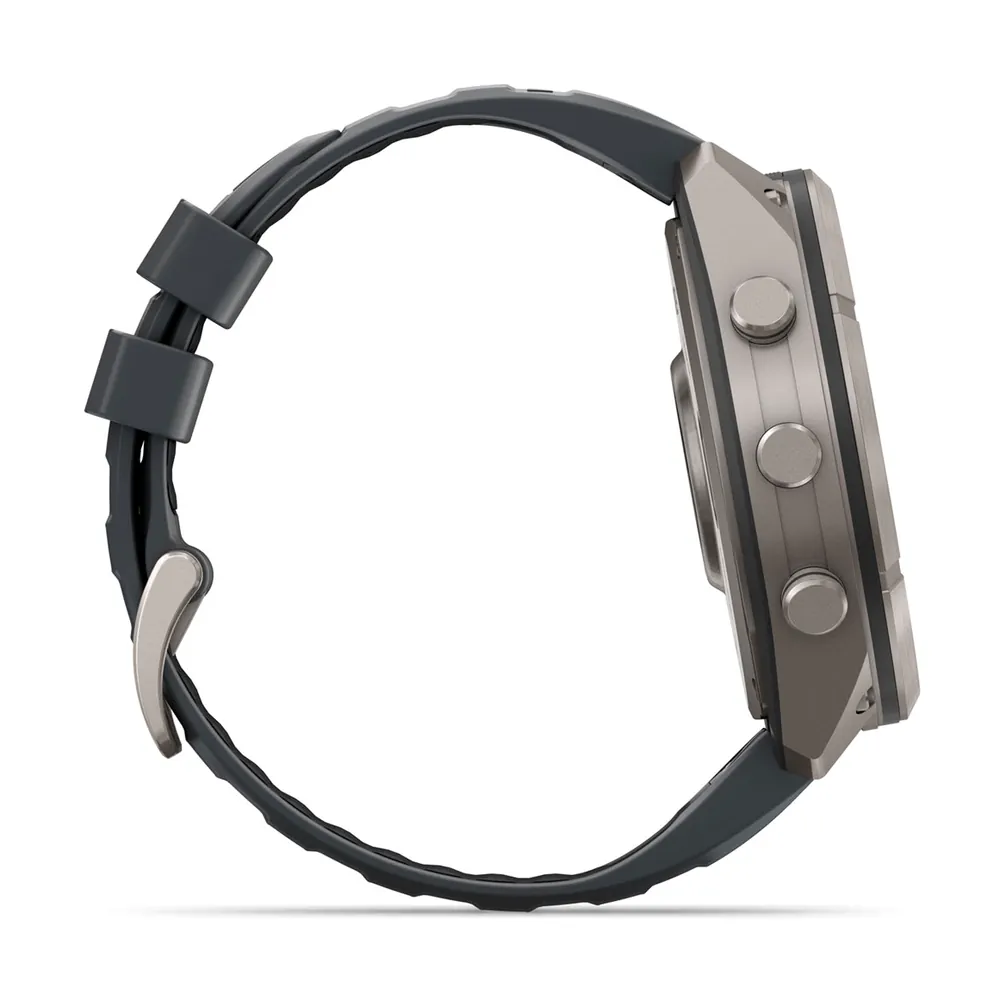 Garmin Fenix 9 Pro, 51 мм, титановый, черный силиконовый ремешок, фото 6 из 8