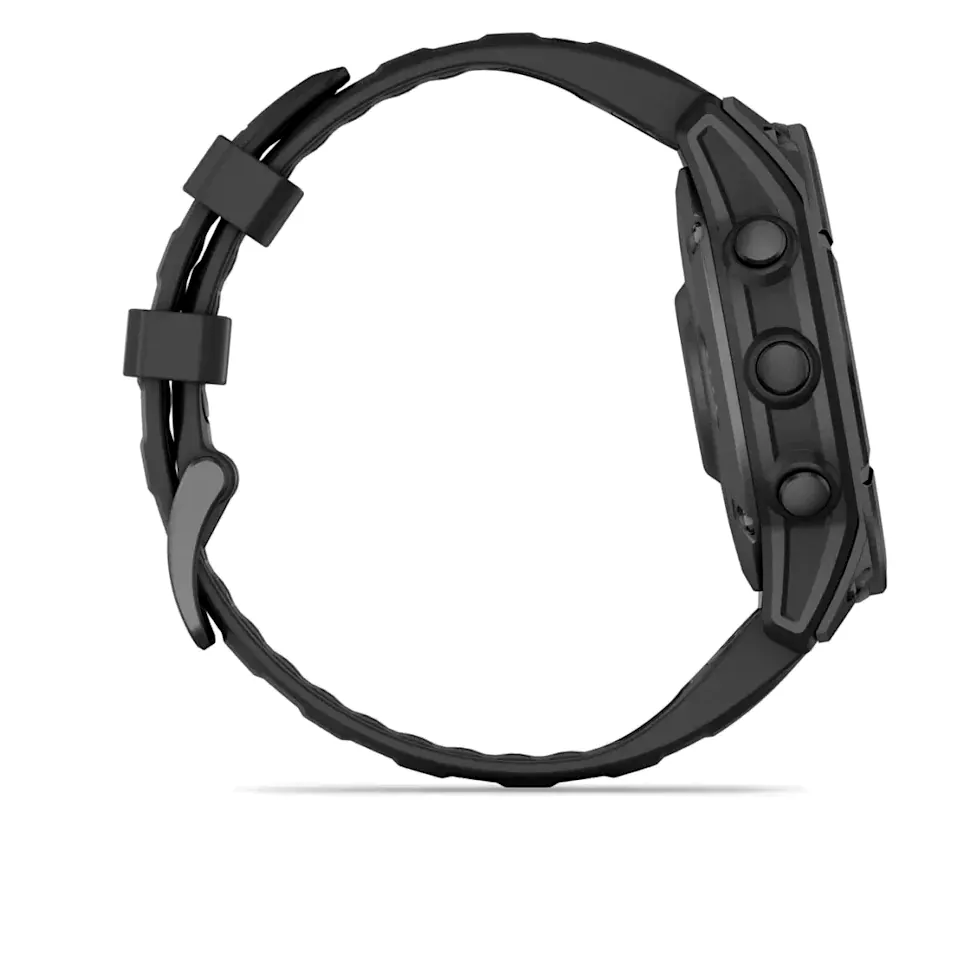 Garmin Fenix E, 47 мм, AMOLED, серый безель, черный силиконовый ремешок, фото 2 из 7
