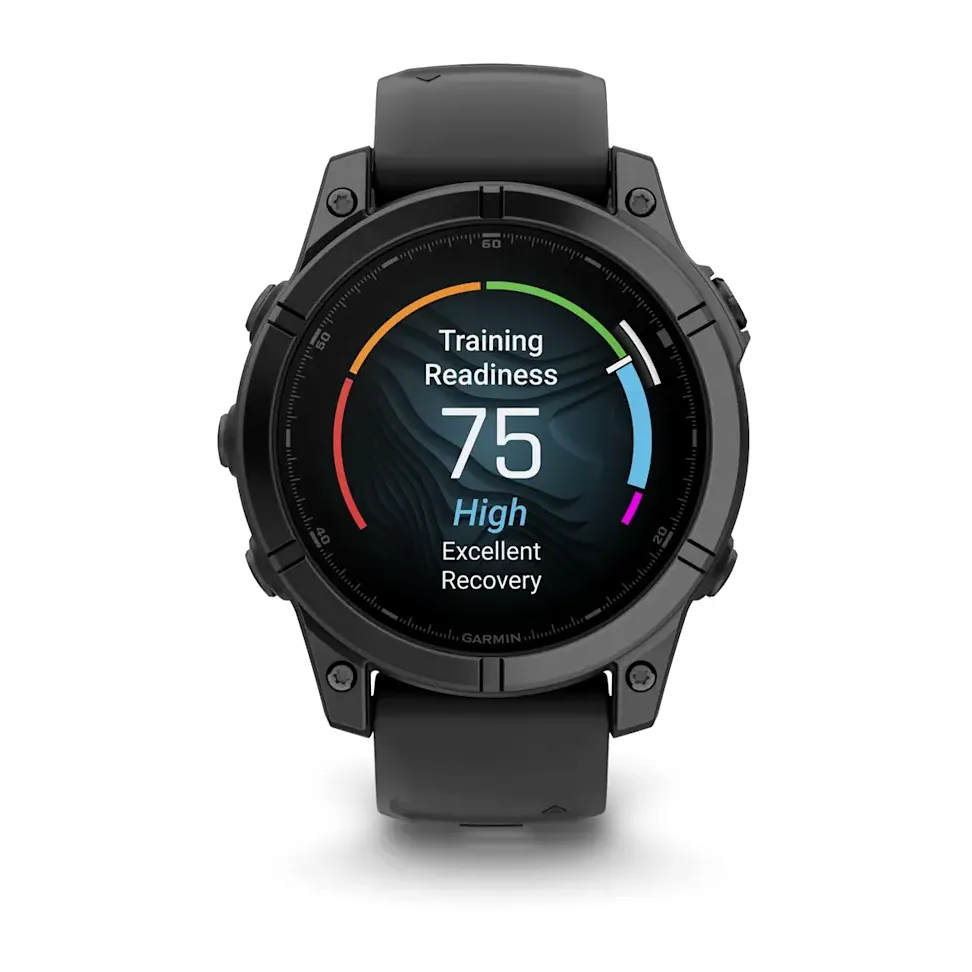 Garmin Fenix E, 47 мм, AMOLED, серый безель, черный силиконовый ремешок, фото 3 из 7