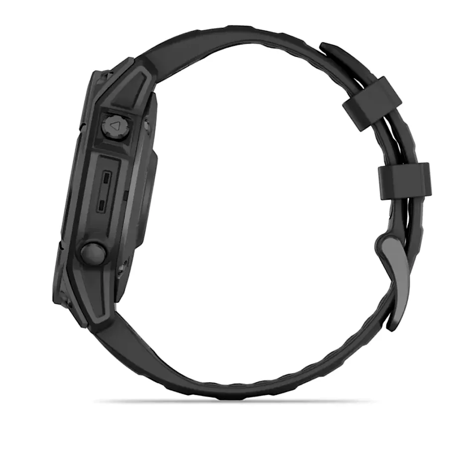 Garmin Fenix E, 47 мм, AMOLED, серый безель, черный силиконовый ремешок, фото 4 из 7