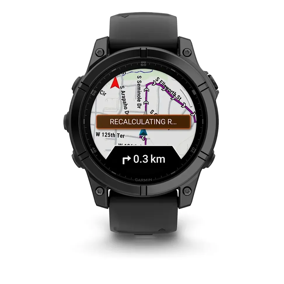 Garmin Fenix E, 47 мм, AMOLED, серый безель, черный силиконовый ремешок, фото 6 из 7