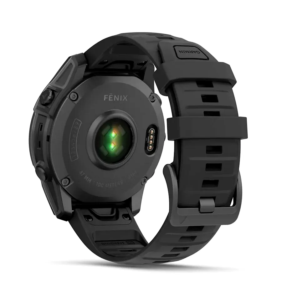 Garmin Fenix E, 47 мм, AMOLED, серый безель, черный силиконовый ремешок, фото 7 из 7