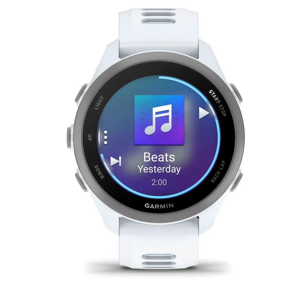 Garmin Forerunner 170 Music, белый с облачно-голубым ремешком, фото 5 из 6