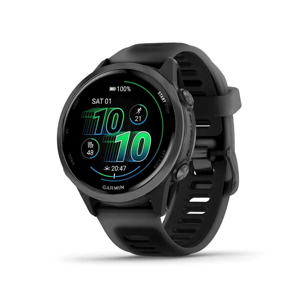 Garmin Forerunner 570, 42 мм, шиферно-серый, алюминиевый безель, черный ремешок, фото 1 из 6