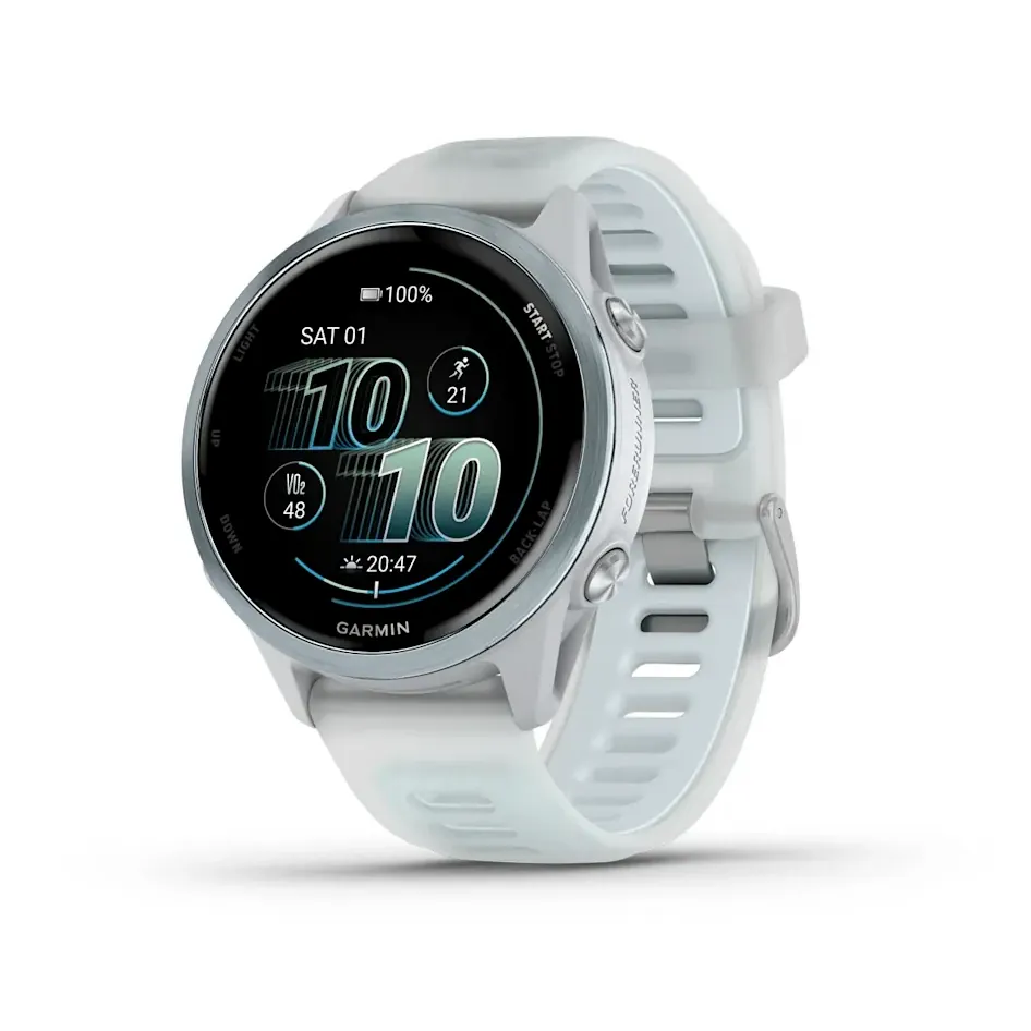 Garmin Forerunner 570, 42 мм, светло-серый, алюминиевый безель, облачно-голубой ремешок, фото 1 из 6