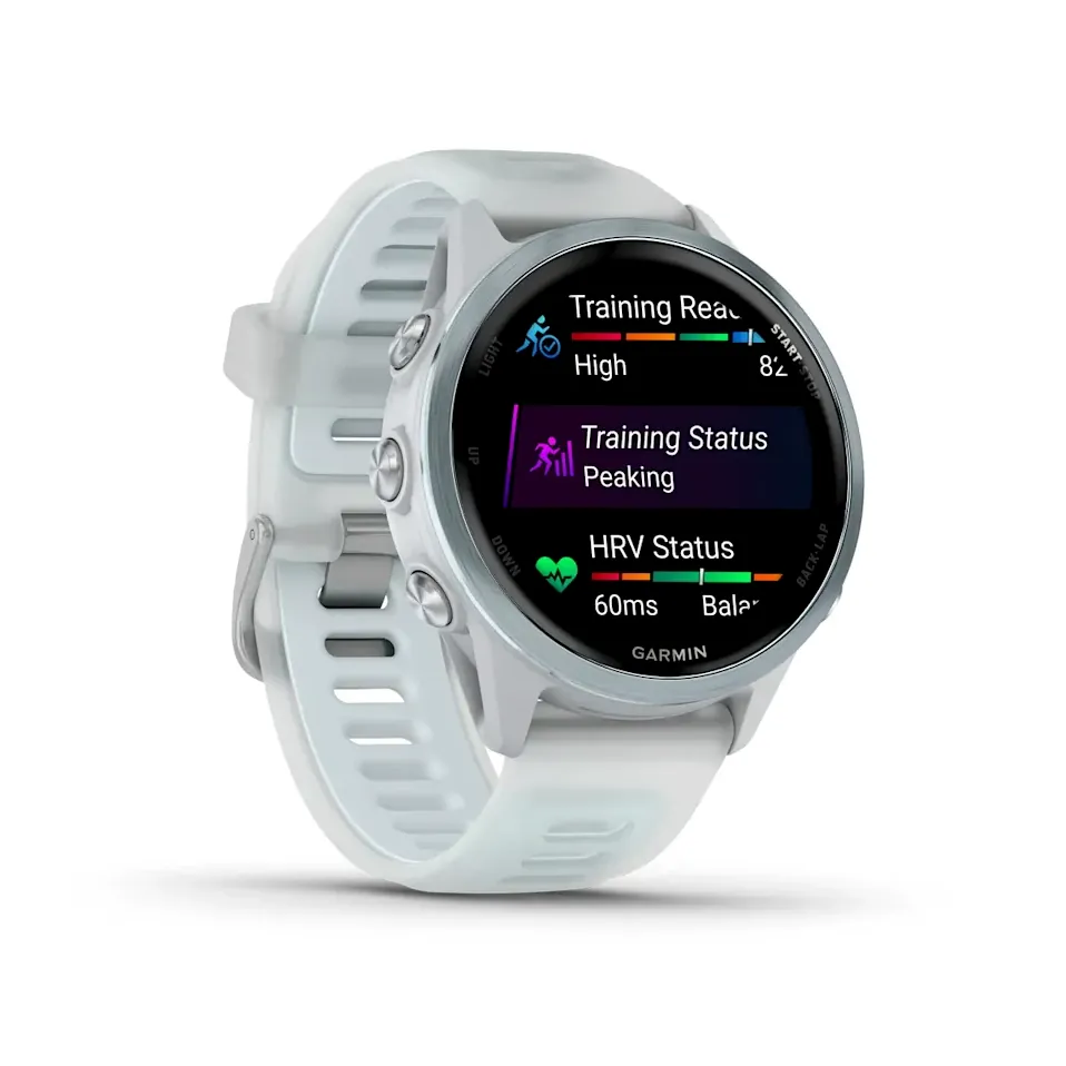 Garmin Forerunner 570, 42 мм, светло-серый, алюминиевый безель, облачно-голубой ремешок, фото 3 из 6