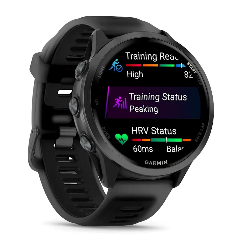 Garmin Forerunner 570, 47 мм, шиферно-серый, алюминиевый безель, черный ремешок, фото 5 из 6