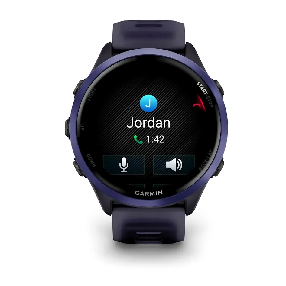 Garmin Forerunner 570, 47 мм, темно-серый, алюминиевый безель цвета индиго, пурпурный/индиго ремешок, фото 5 из 6