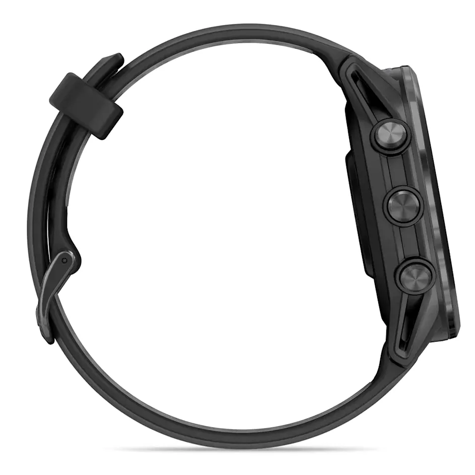 Garmin Forerunner 970, черные, темно-серый DLC титановый безель, с черно-серым ремешком, фото 6 из 7