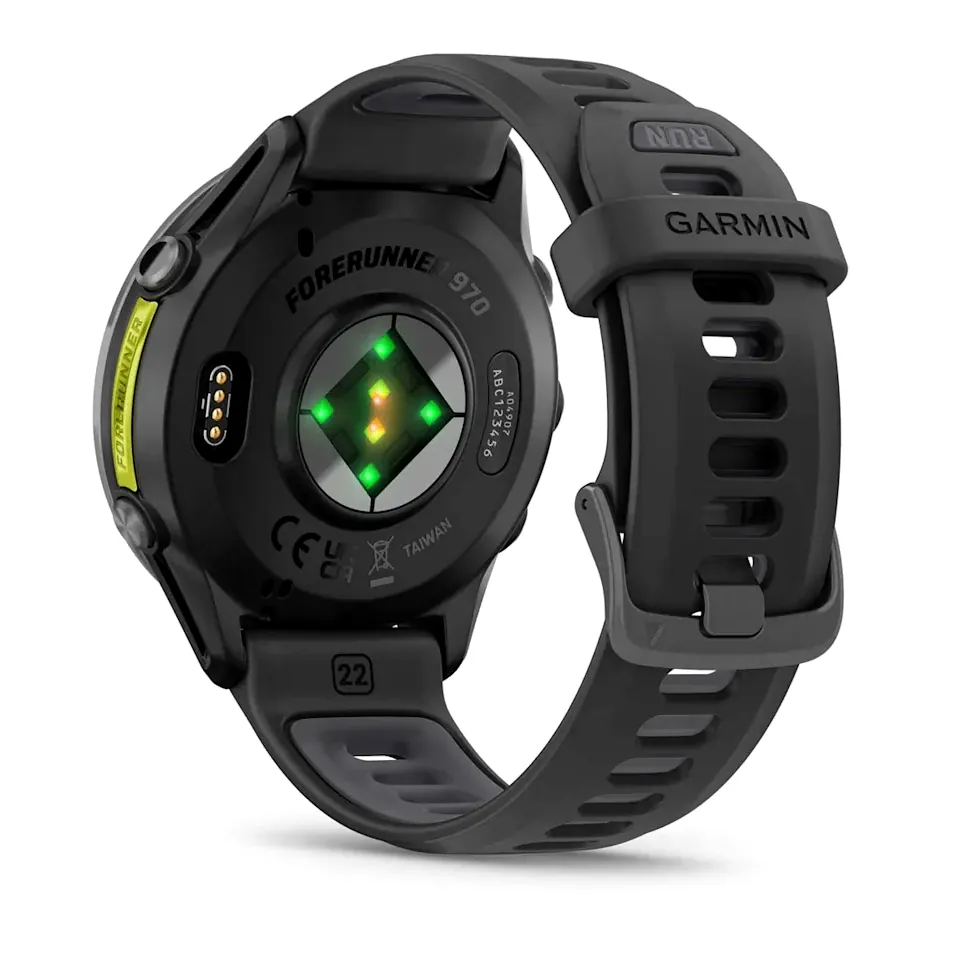 Garmin Forerunner 970, черные, темно-серый DLC титановый безель, с черно-серым ремешком, фото 7 из 7