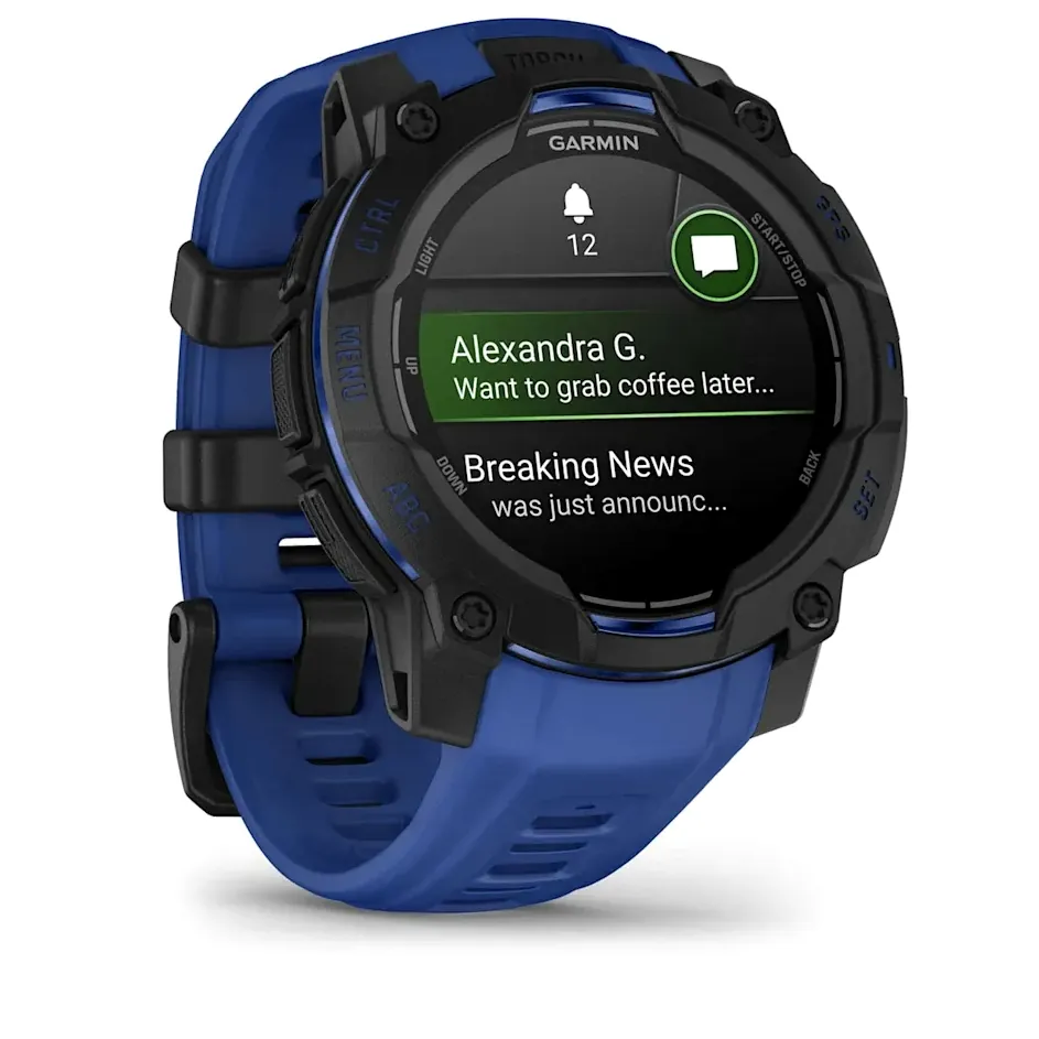 Garmin Instinct 3, 45 мм AMOLED черно-синий, фото 1 из 8