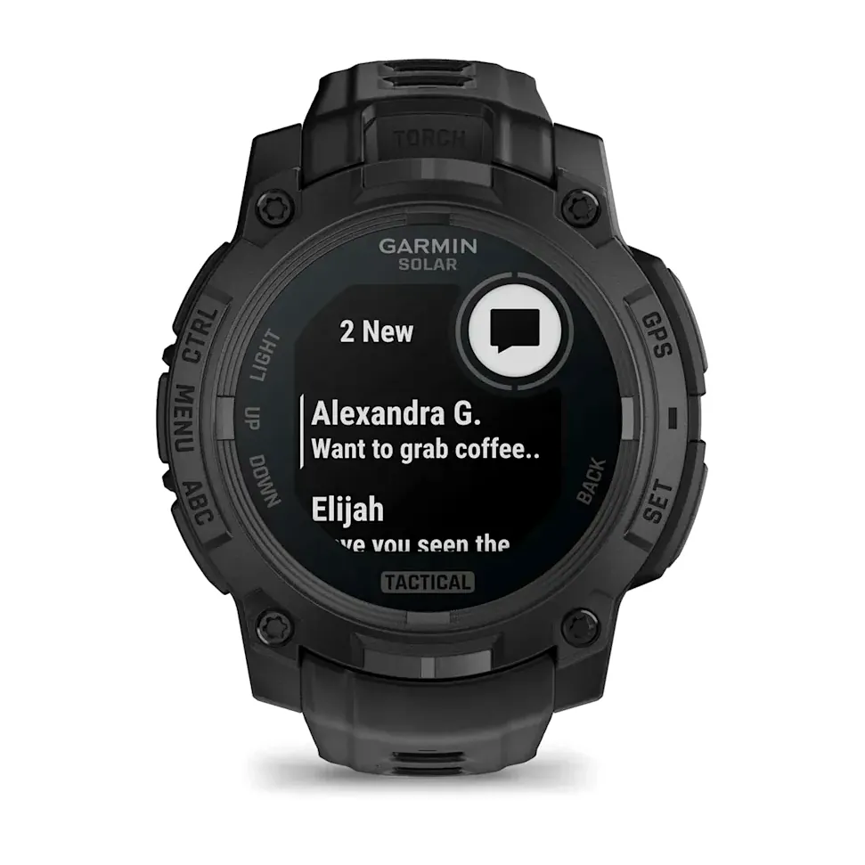 Garmin Instinct 3, 45 мм Solar Tactical Edition черный с черным ремешком, фото 5 из 8