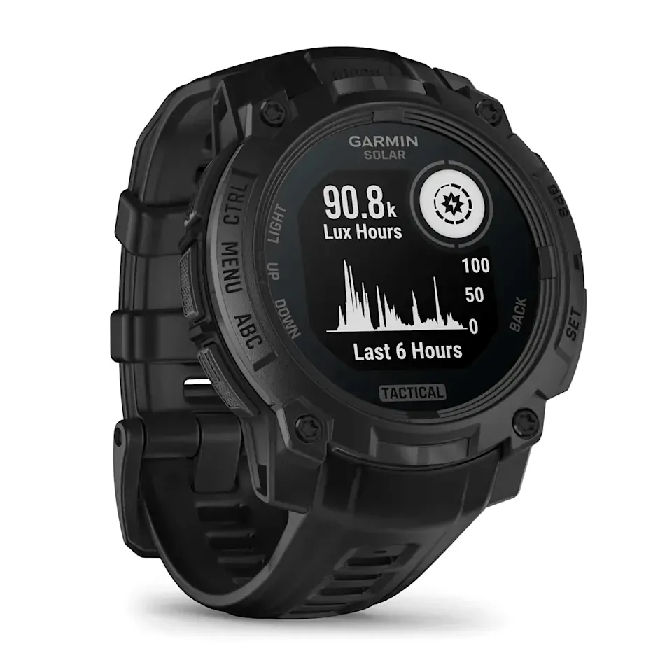Garmin Instinct 3, 45 мм Solar Tactical Edition черный с черным ремешком, фото 8 из 8