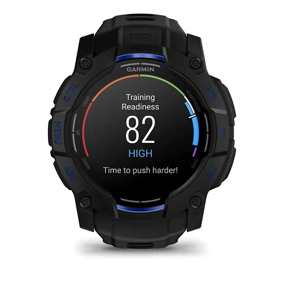 Garmin Instinct 3, 50 мм AMOLED черный с черно-синим ремешком, фото 4 из 8
