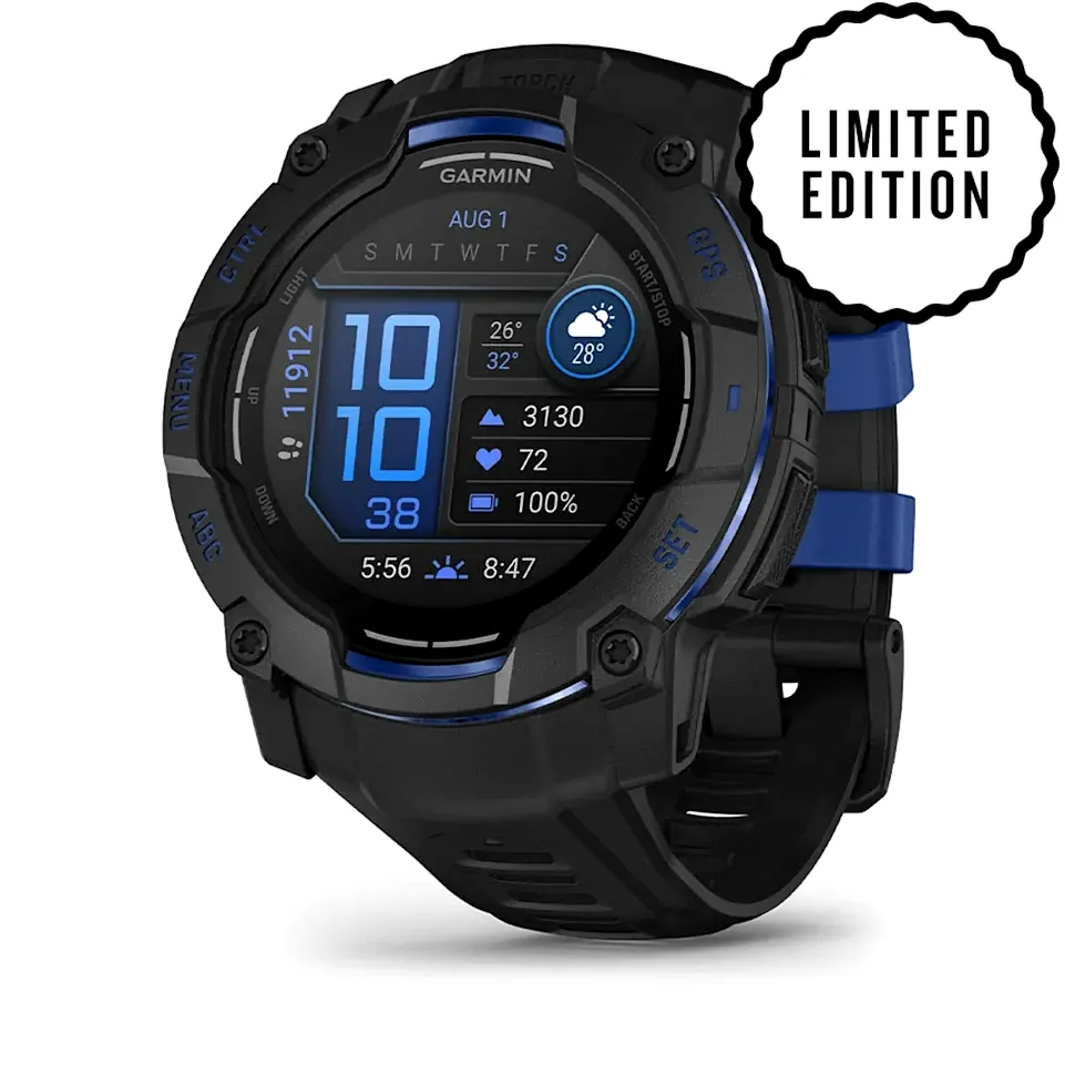 Garmin Instinct 3, 50 мм AMOLED черный с черно-синим ремешком, фото 8 из 8