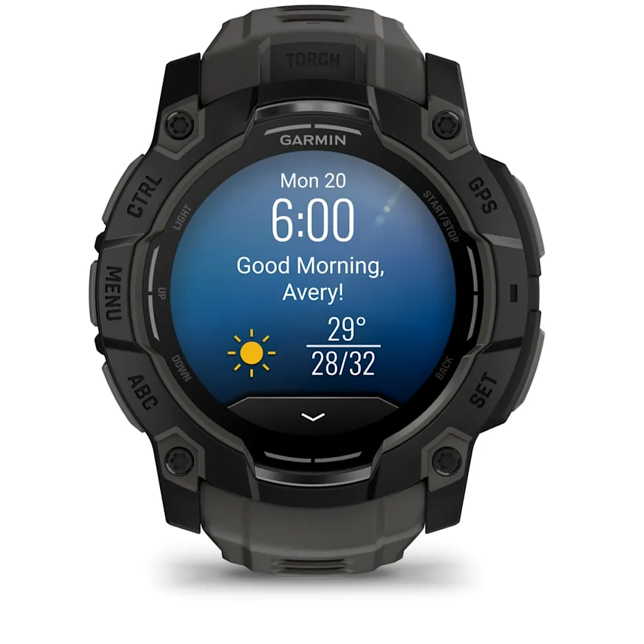 Garmin Instinct 3, 50 мм AMOLED черный с угольно-черным ремешком, фото 6 из 8