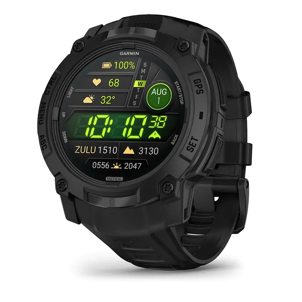 Garmin Instinct 3, 50 мм AMOLED Tactical Edition черный с черным ремешком, фото 1 из 8