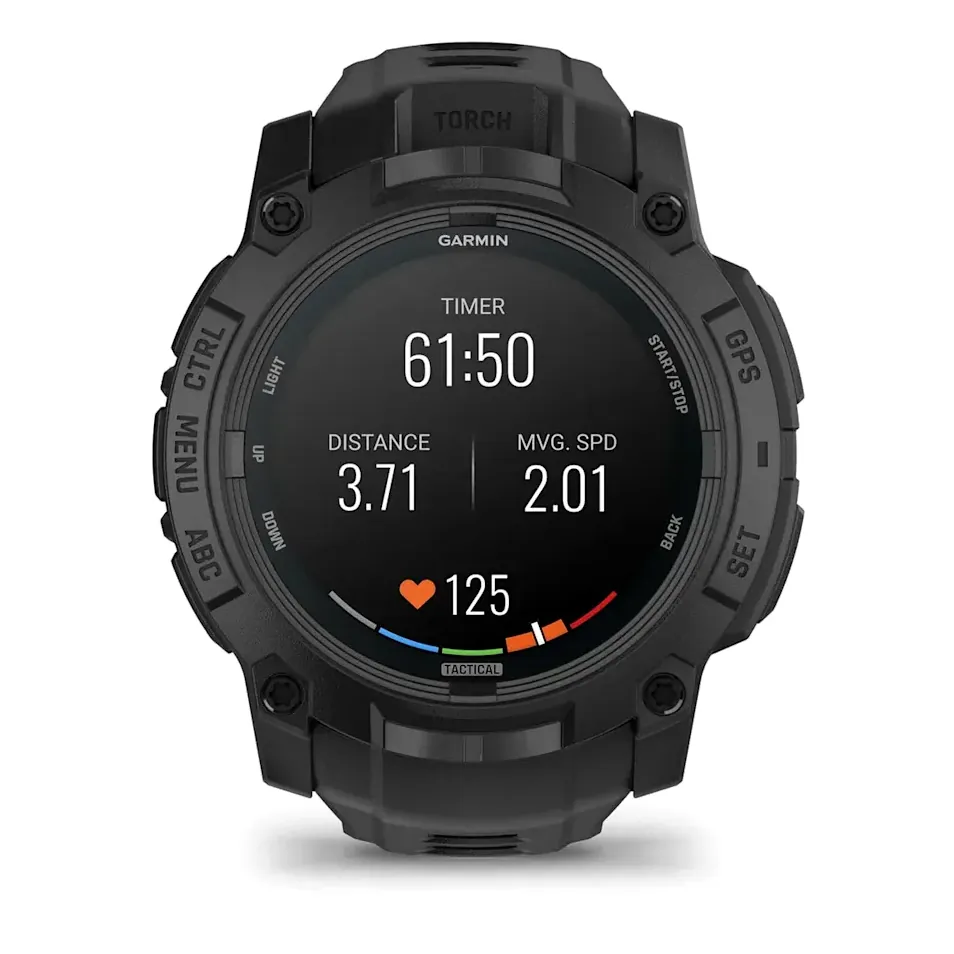 Garmin Instinct 3, 50 мм AMOLED Tactical Edition черный с черным ремешком, фото 2 из 8