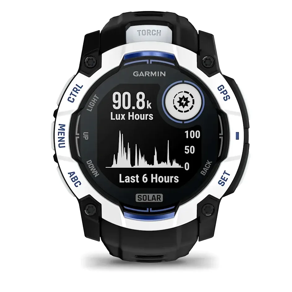 Garmin Instinct 3, 50 мм Solar черный с черно-синим ремешком, фото 1 из 8