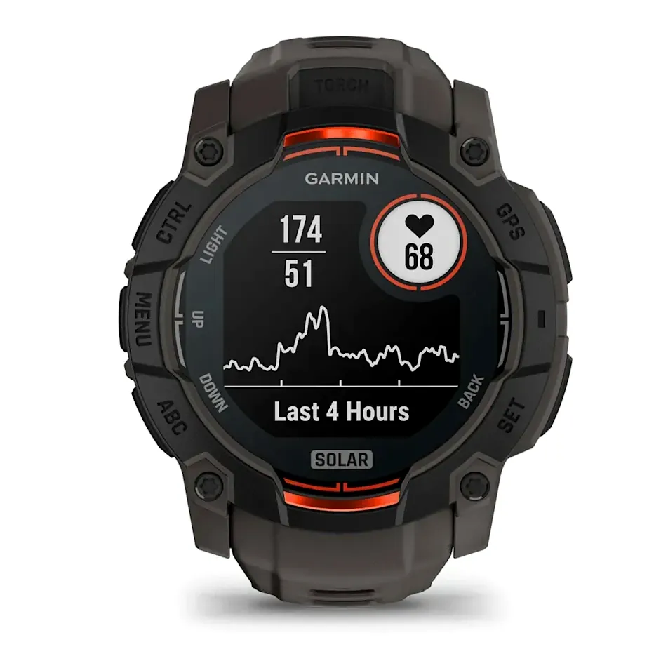 Garmin Instinct 3, 50 мм Solar черный с угольно-черным ремешком, фото 3 из 8