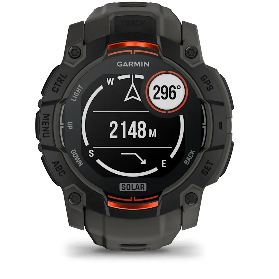 Garmin Instinct 3, 50 мм Solar черный с угольно-черным ремешком, фото 4 из 8