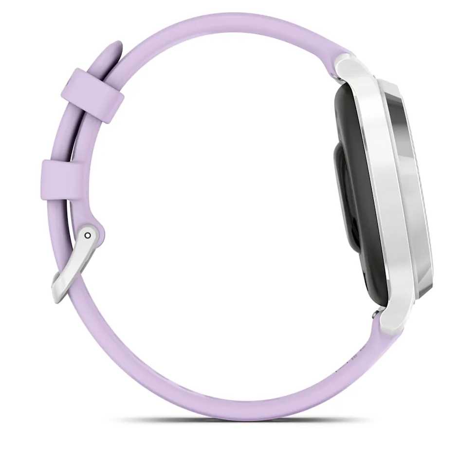 Garmin Lily 2 Active, С серебристым безелем, фиолетовый силиконовый ремешок, фото 2 из 6