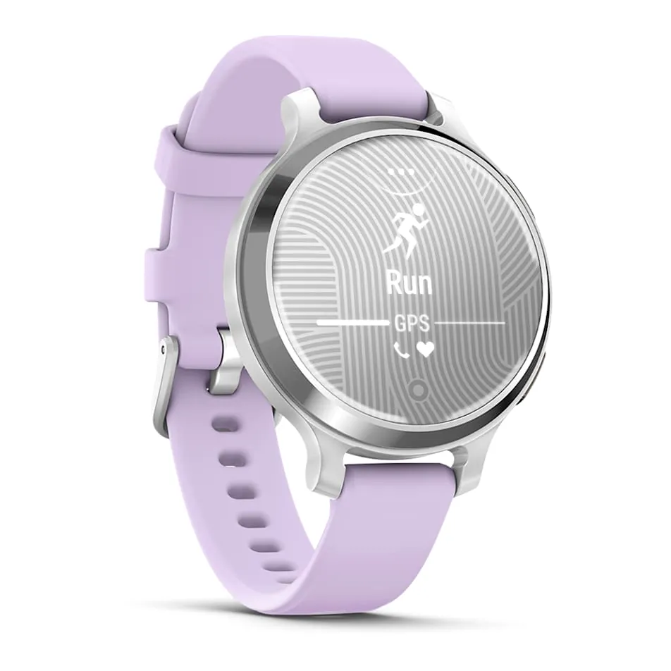 Garmin Lily 2 Active, С серебристым безелем, фиолетовый силиконовый ремешок, фото 5 из 6