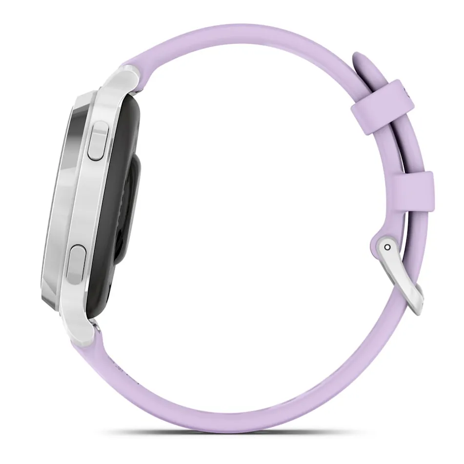 Garmin Lily 2 Active, С серебристым безелем, фиолетовый силиконовый ремешок, фото 6 из 6