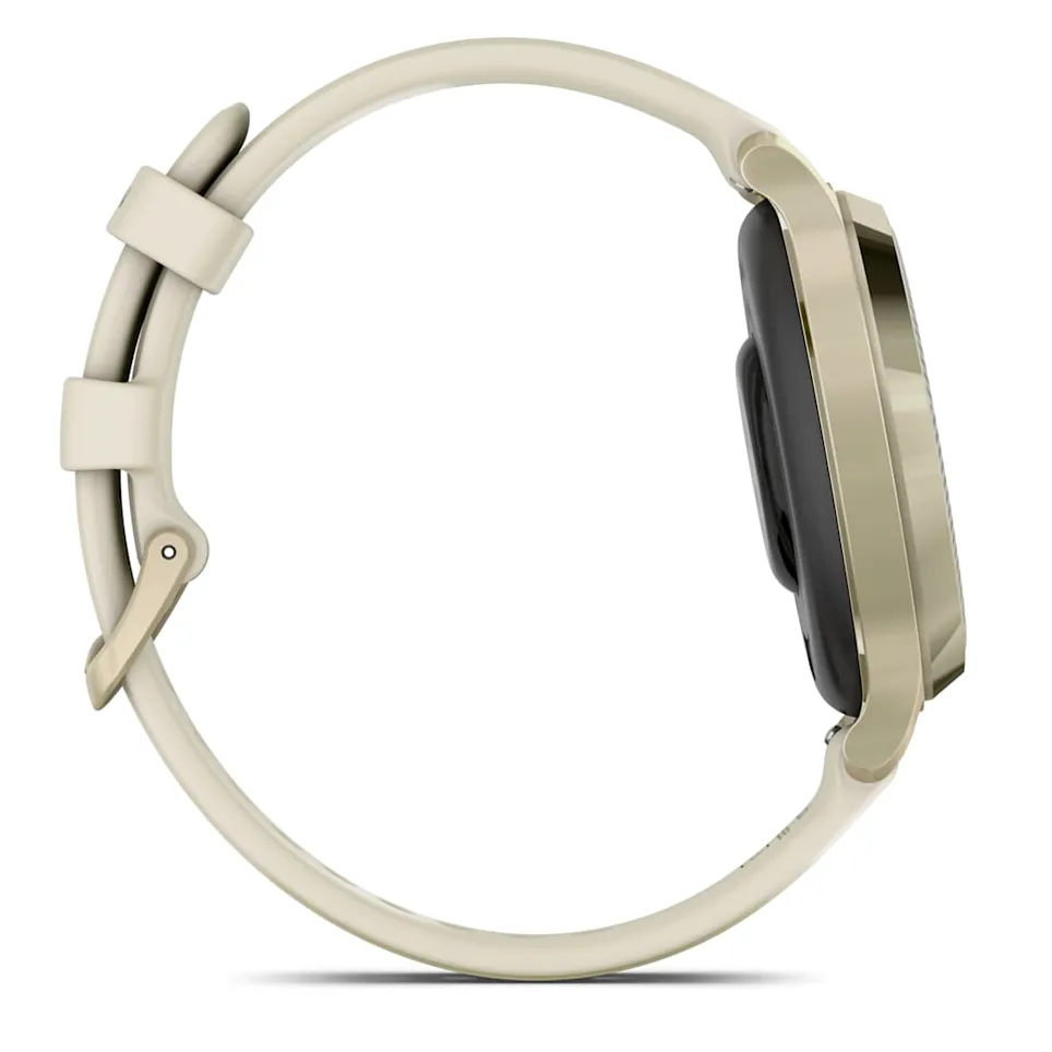 Garmin Lily 2 Active, С золотистым безелем, бежевый силиконовый ремешок, фото 2 из 6