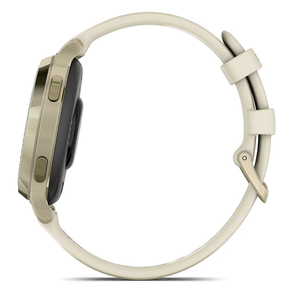 Garmin Lily 2 Active, С золотистым безелем, бежевый силиконовый ремешок, фото 5 из 6